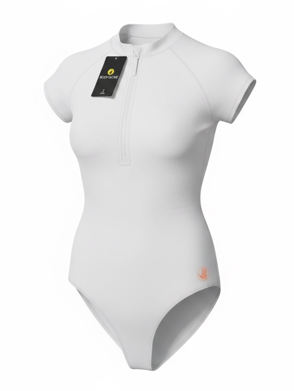 🤍✨ Body Glove Makiny Paddle Suit White Zip Front One-Piece